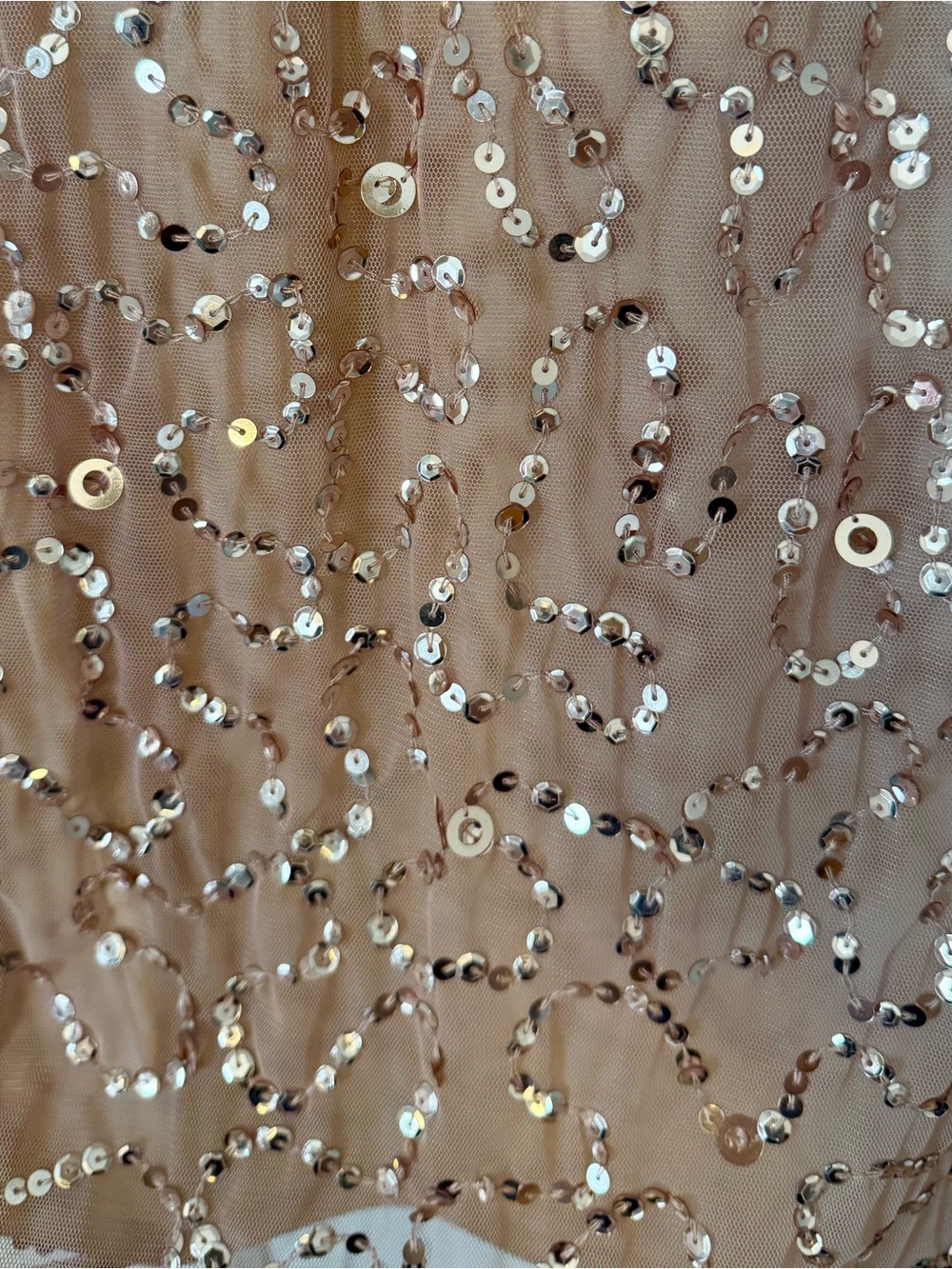 Adrianna Papell Sequin-Embellished Short Sleeve Dress in Rose - Picture 3 of 6